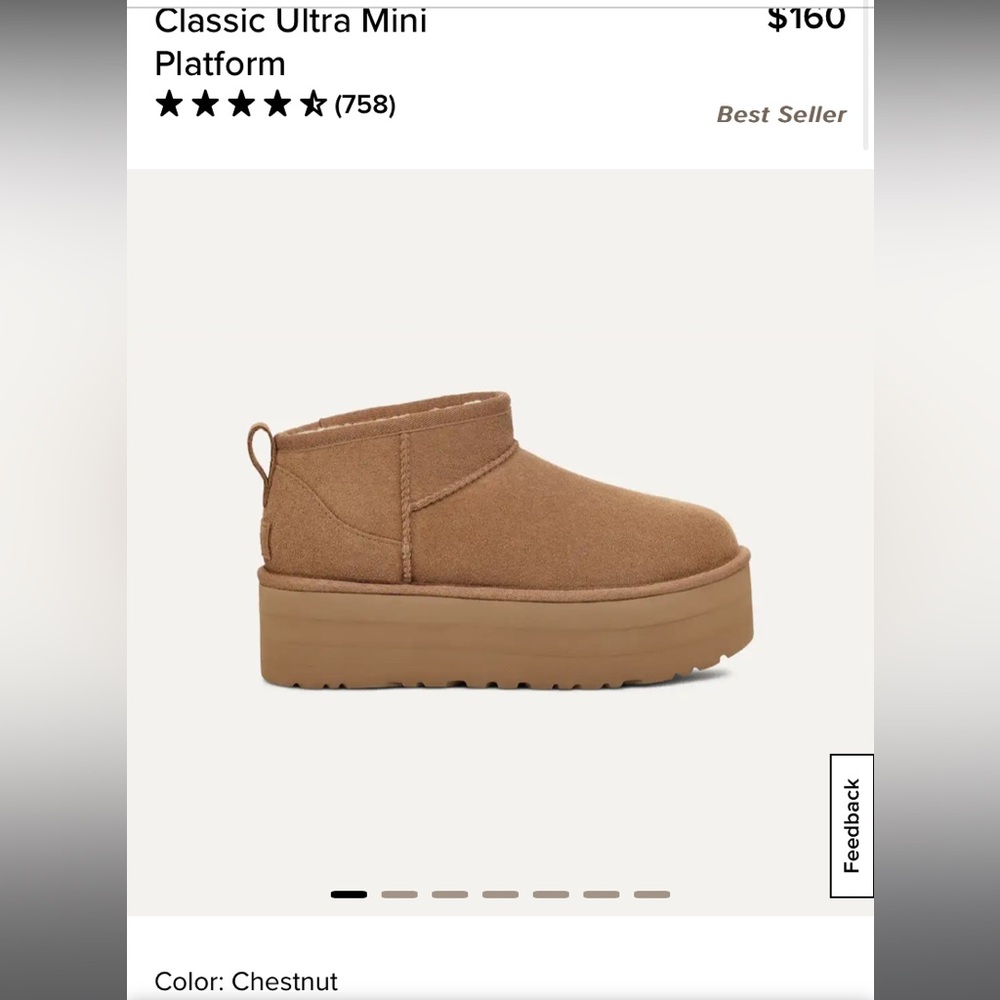 Ugg classic ultra mini platform size 9